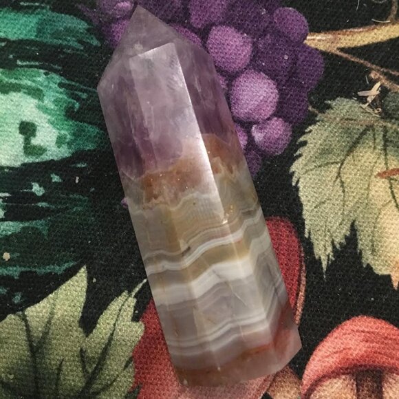 Amethyst + Mexican Lace Agate Tower - Picture 2 of 3